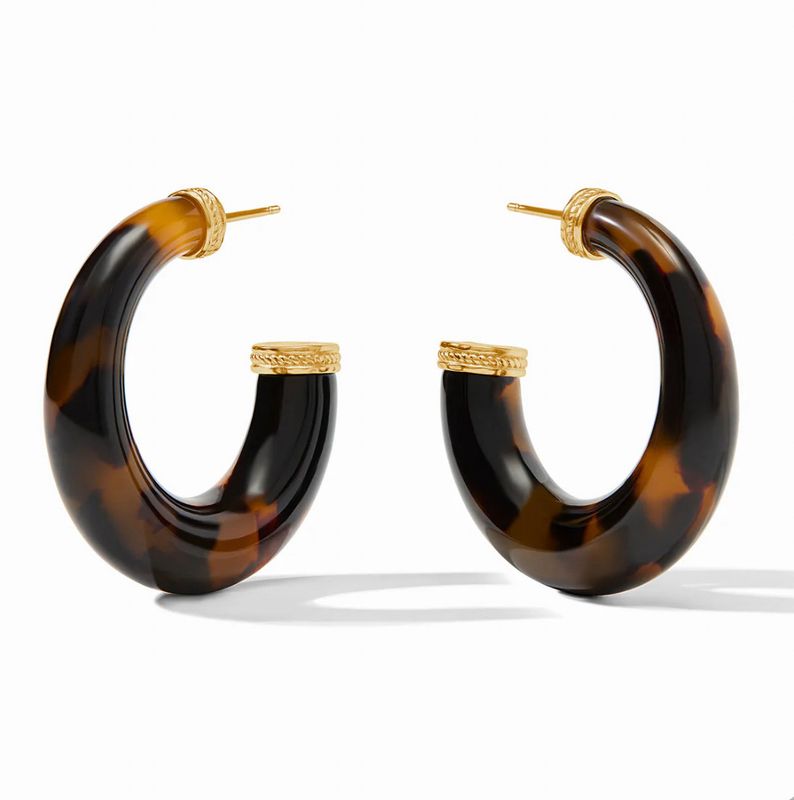 Julie Vos Madison Statement Hoop Tortioiseshell Lrg