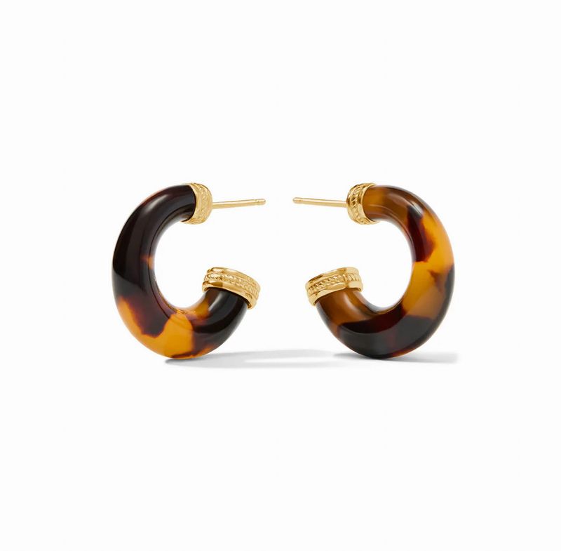 Julie Vos Madison Statement Hoop Tortioiseshell Small