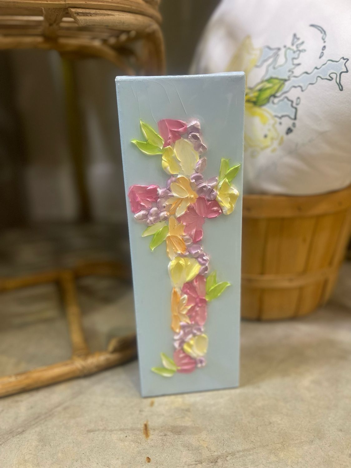 Sks Consign Canvas Pastel Cross