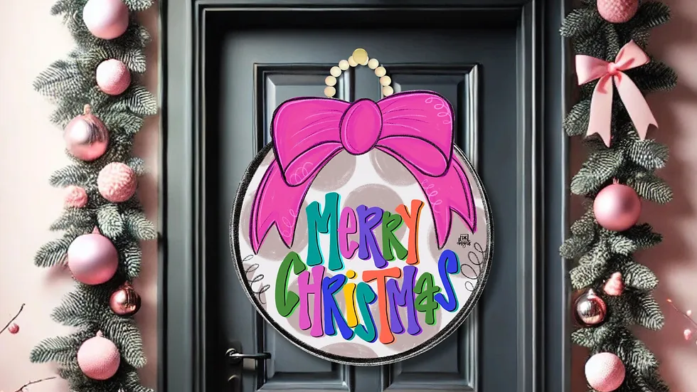 DK Designs Bright Bow Merry Christmas