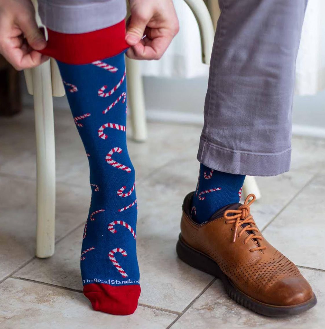 RS Mens Candy Cane Socks