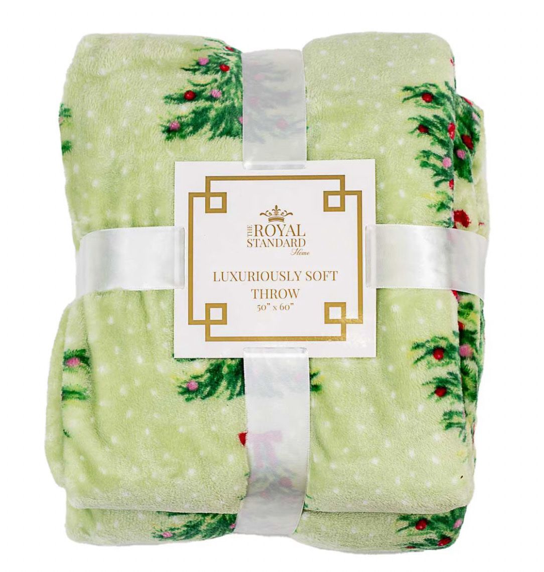 RS Noelle Tree Light Green Thrw