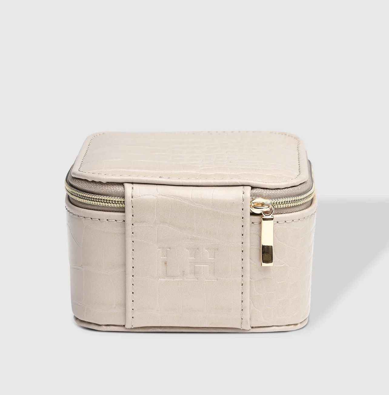 Louenhide Beau Croc Jewelry Case Putty