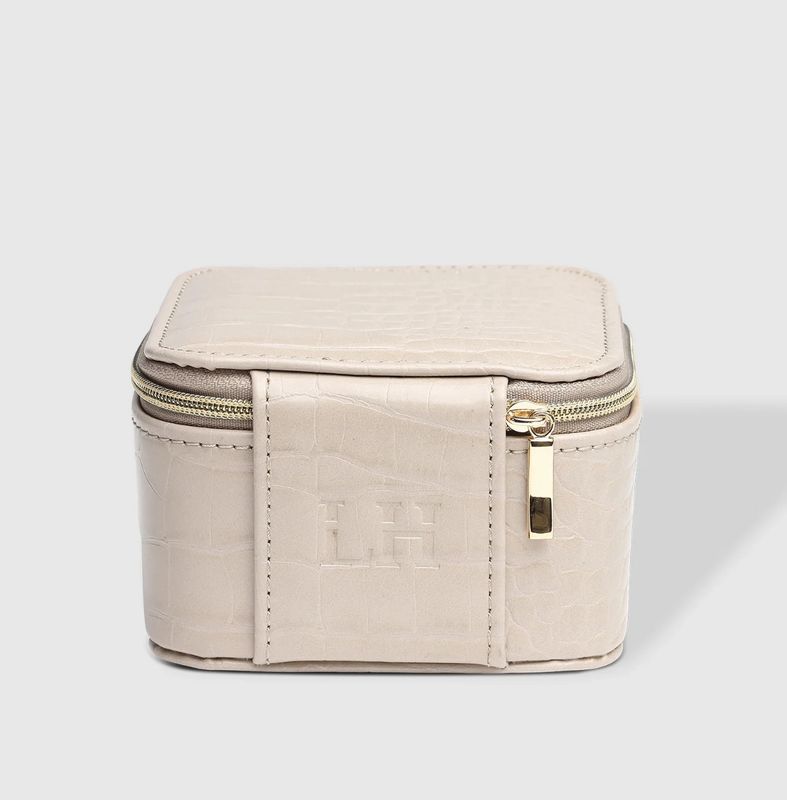 Louenhide Beau Croc Jewelry Case Putty