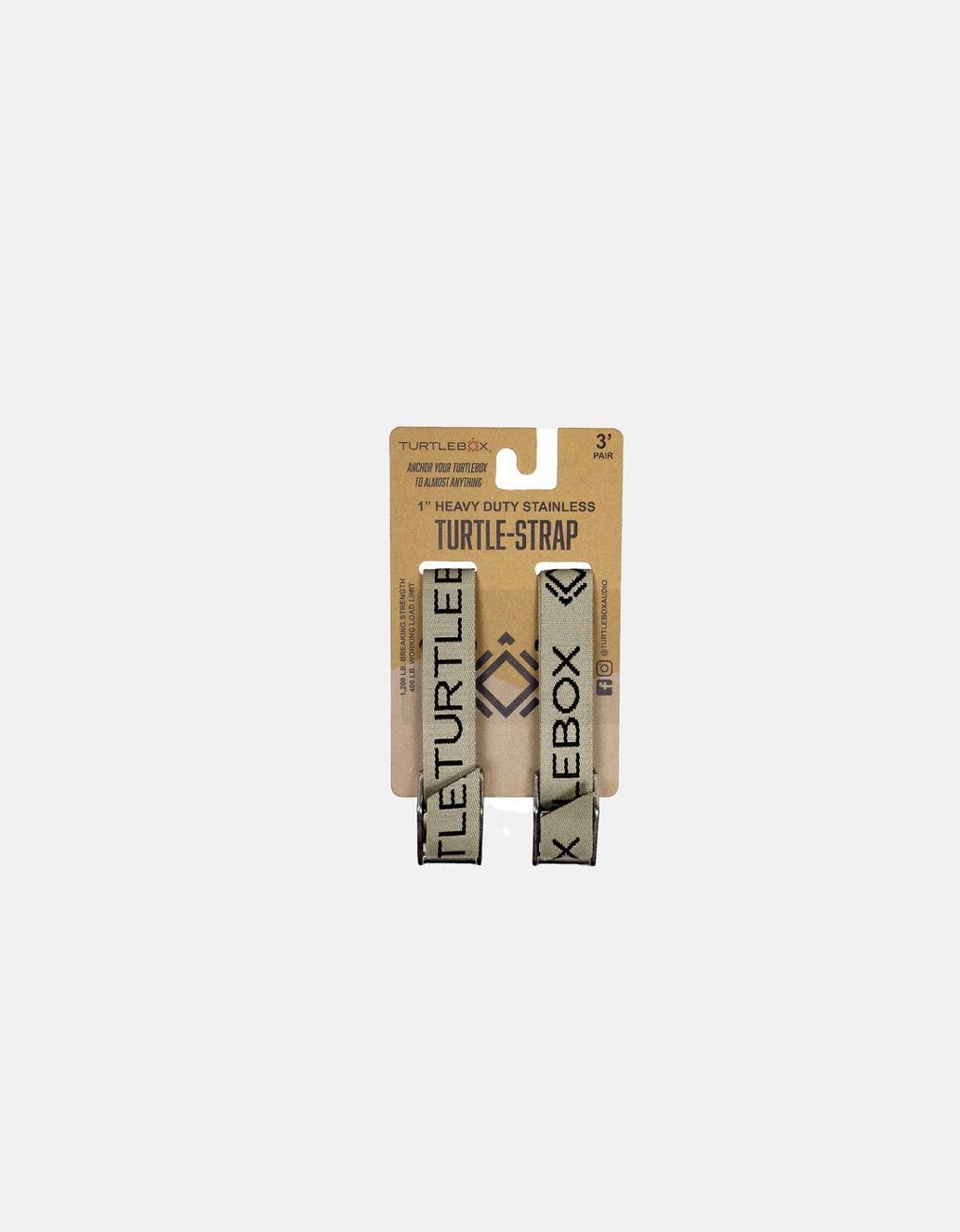 TurtleBox Tie Down Straps Tan
