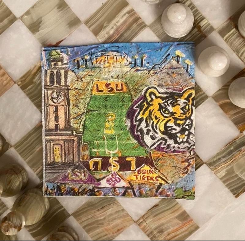 Whereable Art Cocktail Napkins Lsu