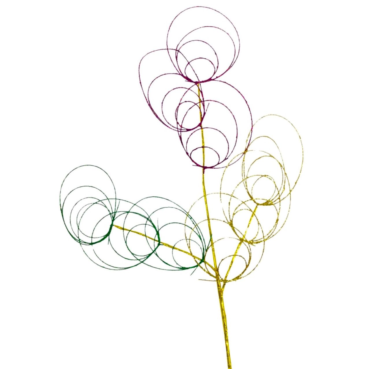 Mardi Gras Glittered Spirals