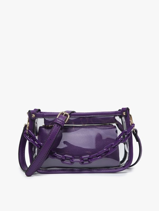 Jen &amp; Co Purple Clear Bag