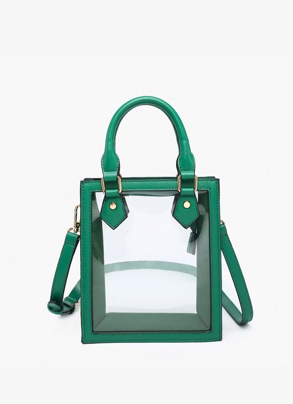 Jen &amp; Co Elise Clear , Green Trim