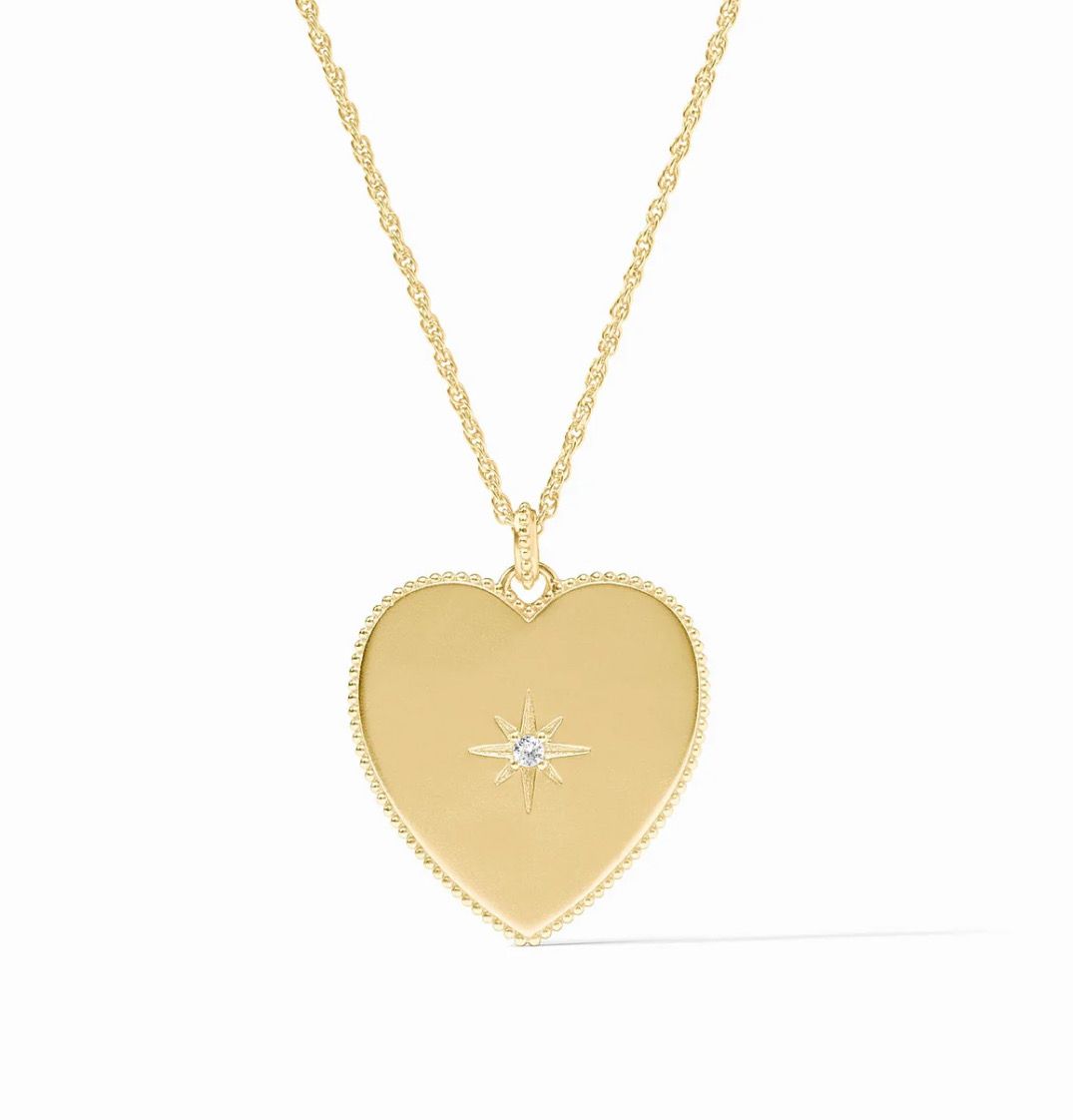 Julie Vos Heart Necklace CZ
