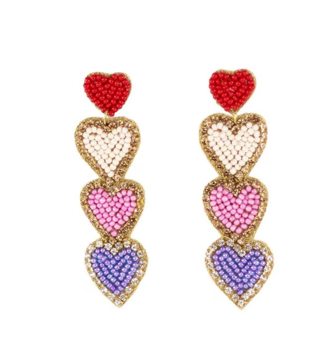 RS Conversation Hearts Beaded Earrings