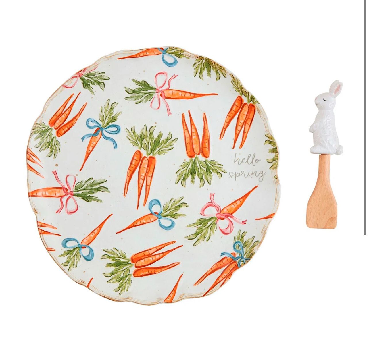 Mud Pie Round Carrot Platter Set