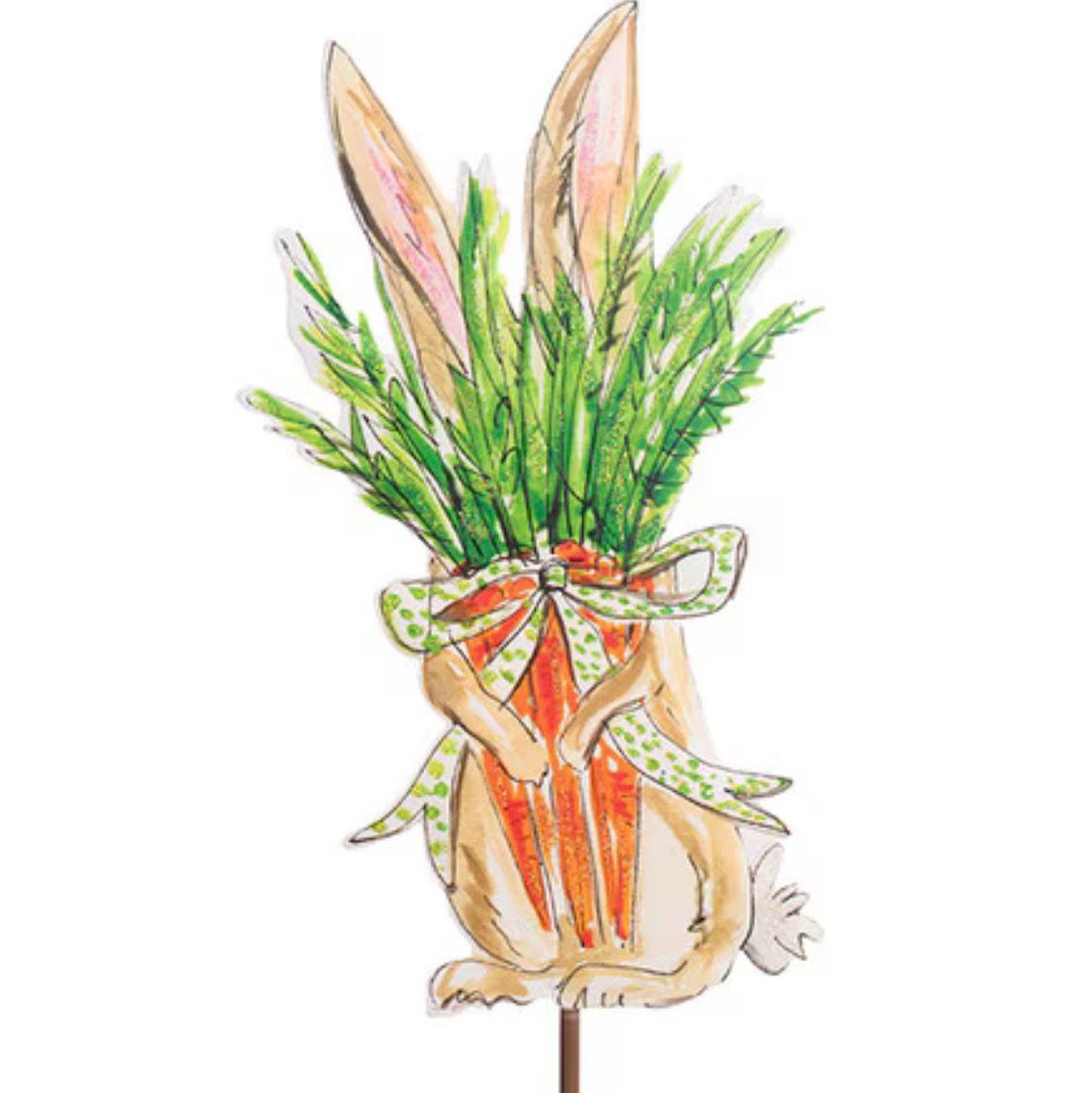 Round Top Shy Bunny With Carrots