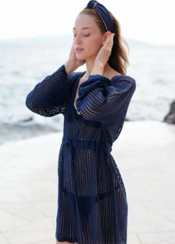 Shiraleah Navy Crochet Cover-up