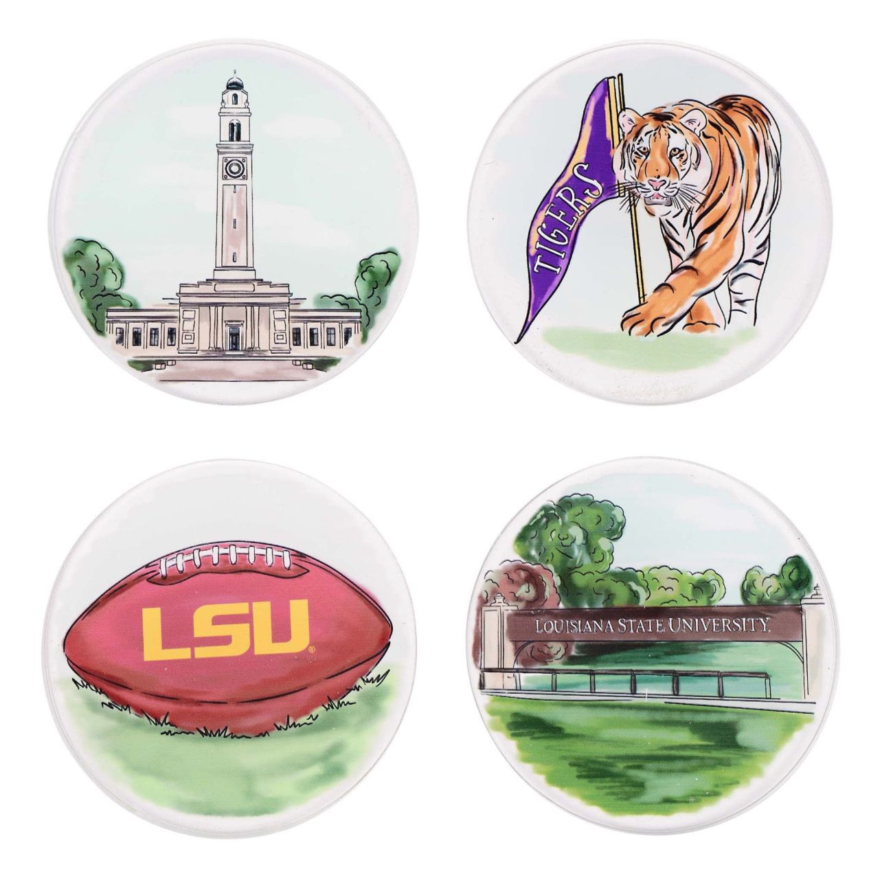 Glory Haus LSU coasters
