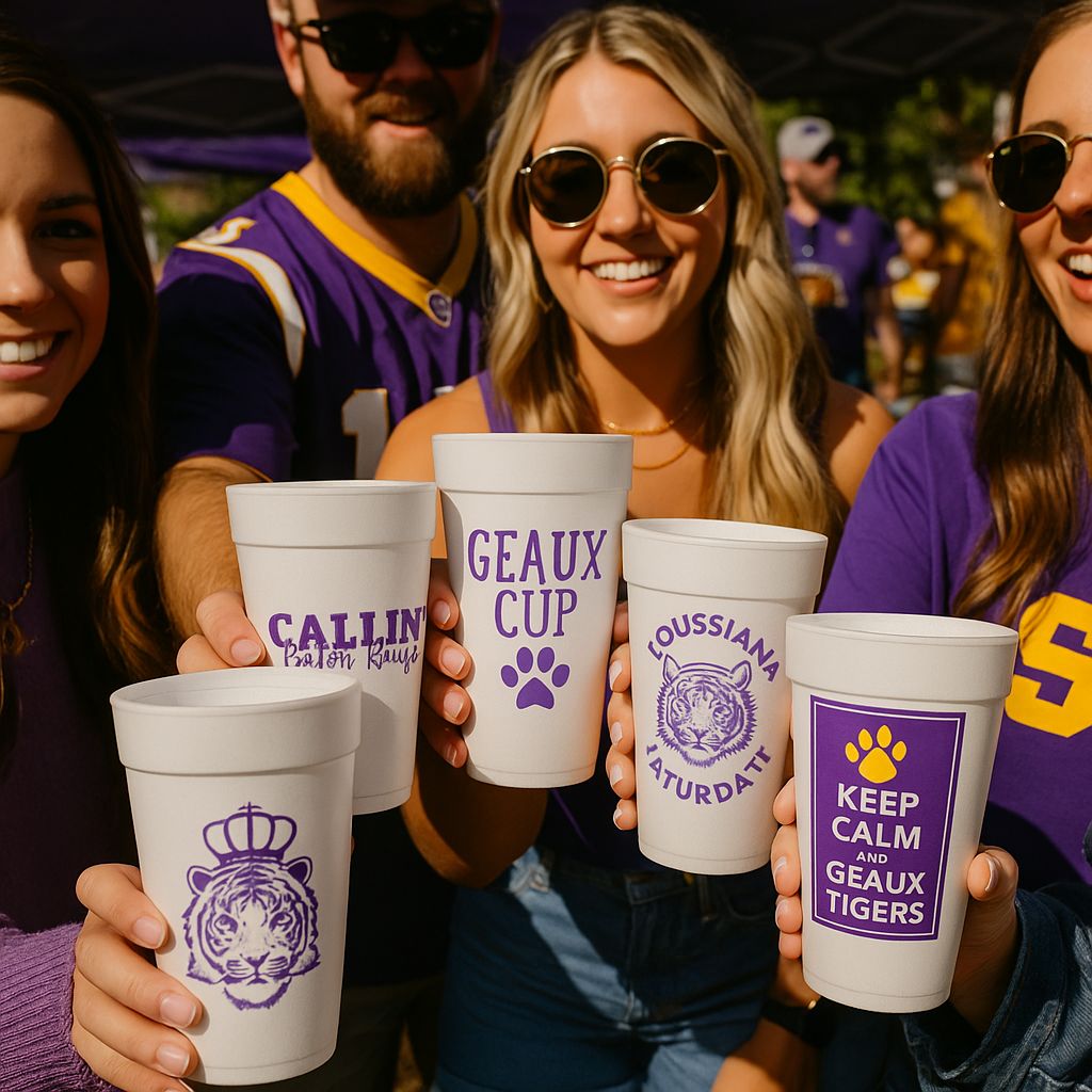 LSU Styrofoam Cups