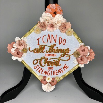 Grad Cap Topper “I Can Do All Things” Grad Cap Topper “I Can Do All Things”