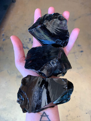 Black Obsidian Rough Large