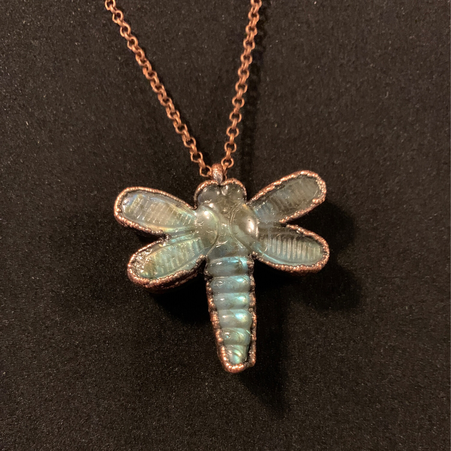 Labradorite Dragonfly Necklace