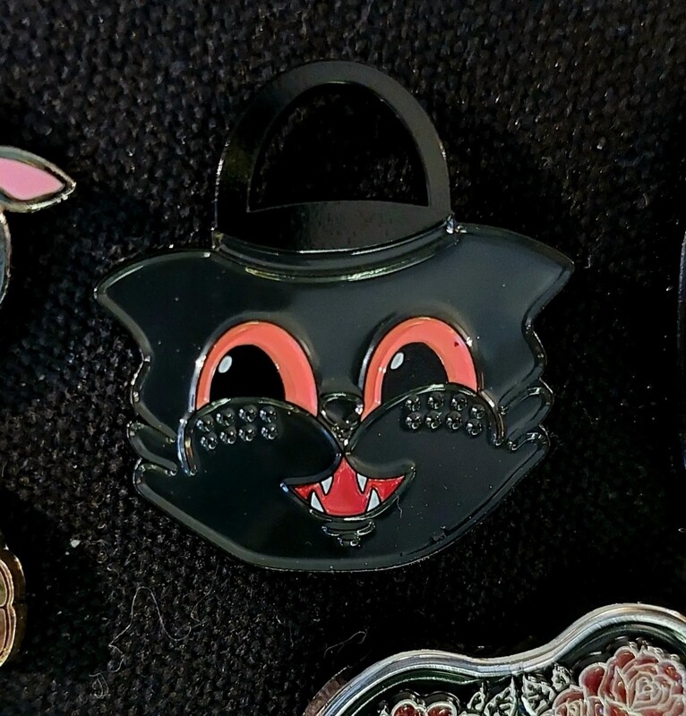Ectogasm Black Cat Bucket Pin