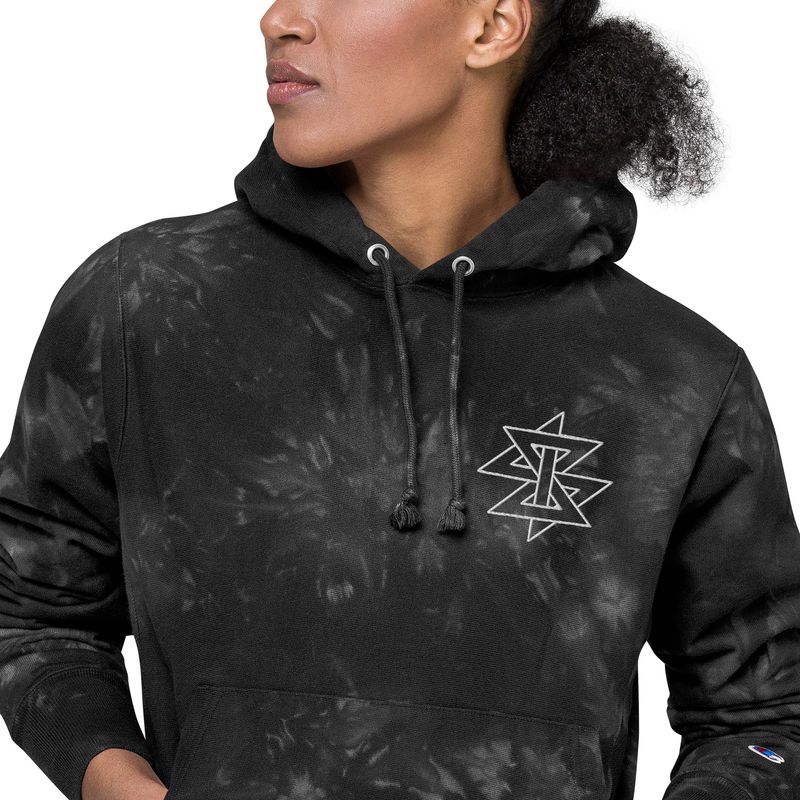 Tie-dye Pullover Hoodie (Champion) w/ embroidered ZZ-Khaostar