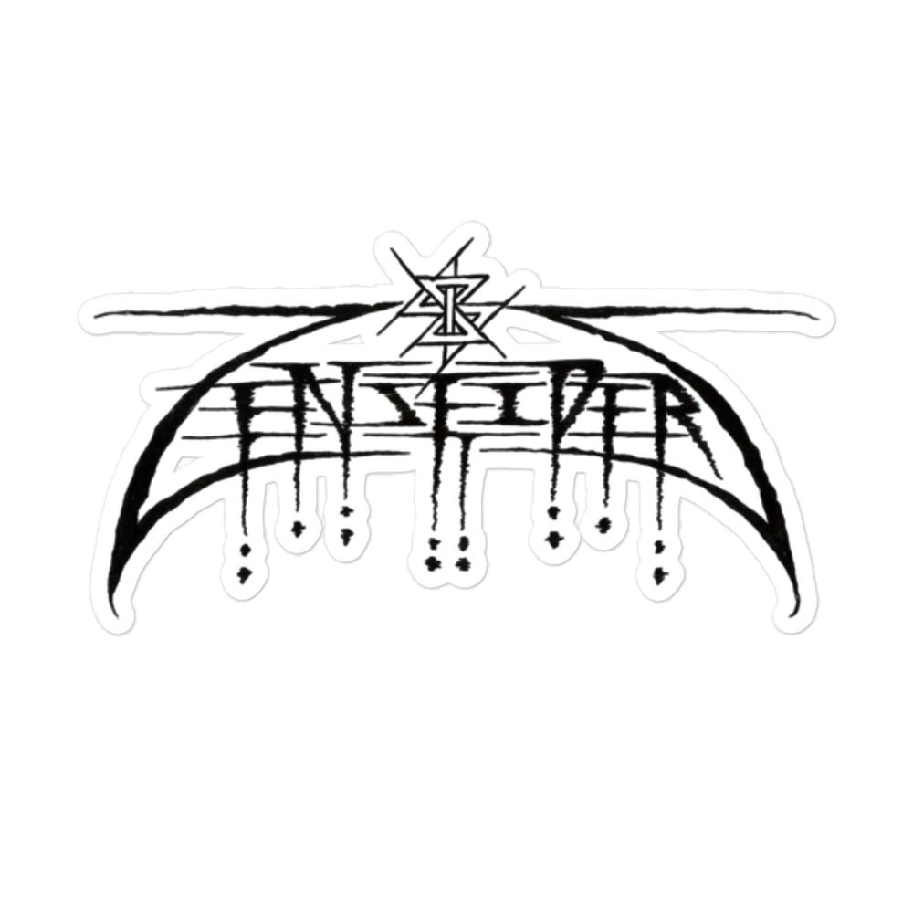 Devil&#39;s Design ZZ-Band Logo (w/ kNOw Peeps) Kiss-Cut Stickers