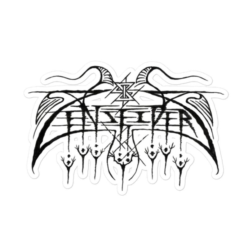 Devil&#39;s Design ZZ-Band Logo (w/ Peeps) Kiss-Cut Stickers