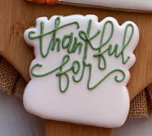 Personalized "Thankful for" Placecard Cookies