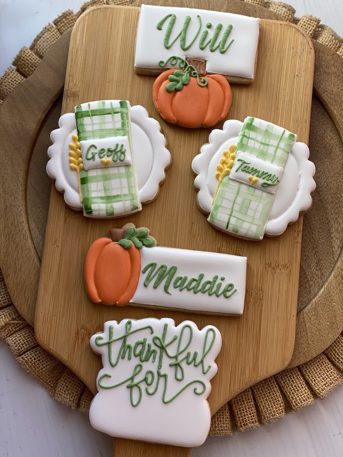 Personalized "Will" design Placecard Cookies