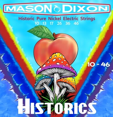 3 Pack Historics: Pure Nickel Guitar Strings 10 - 46