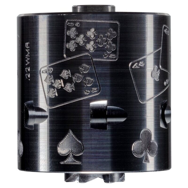 DEAD MANS HAND / ACES N 8&#39;S ENGRAVED HERITAGE 22 WMR CYLINDER