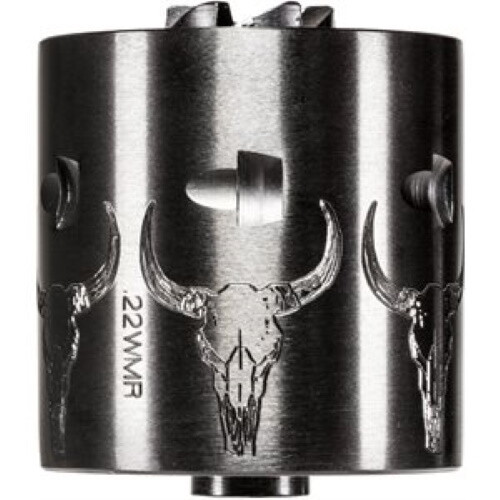 HERITAGE ENGRAVED LONGHORN STEER SKULL 22 WMR CYLINDER