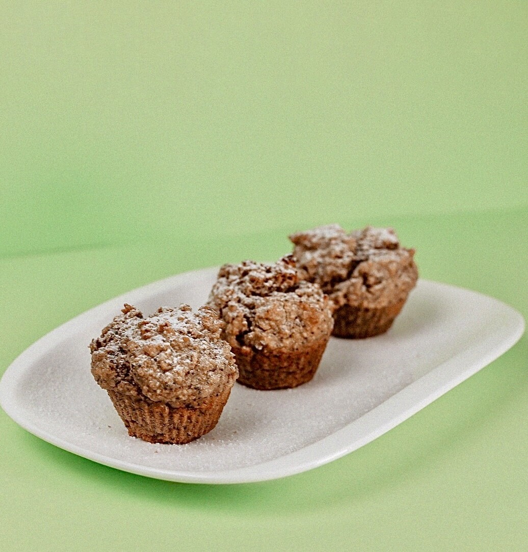 Muffins de amapola rellenos de nutella fit