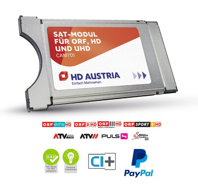 ORF Karte im HD Austria CI+ Modul (freigeschaltet, kartenheld-Support bis 2028) - FORMEL 1 und mehr im TV erleben!
