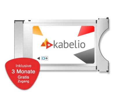 Schweizer TV Karte - KABELIO CI+ Modul ink. 3 Monate Gratis-Zugang (freigeschaltet, kartenheld-Support) - SRF, ORF, BBC, FRANCE, Deutsche Private in HD