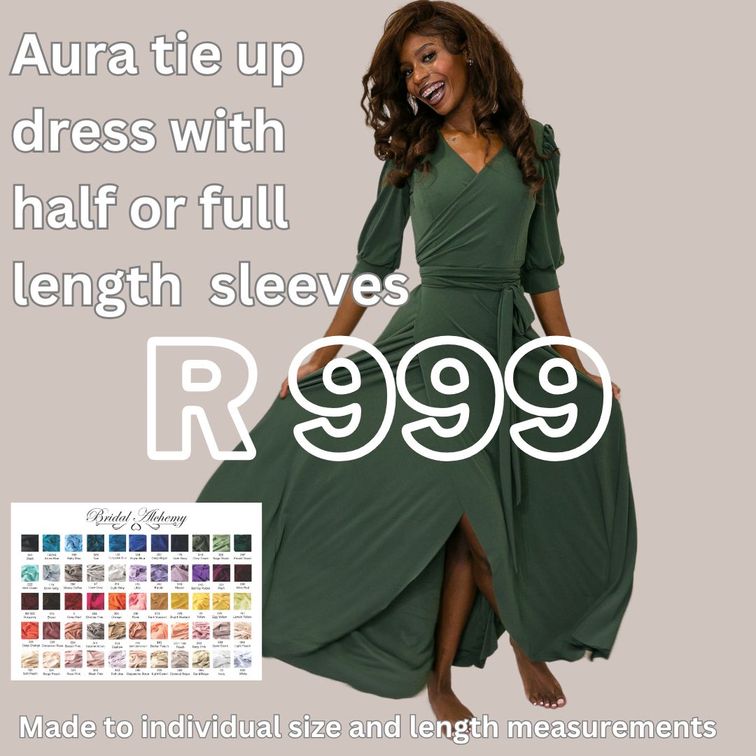 Aura Tie Up Dress With Sleeves