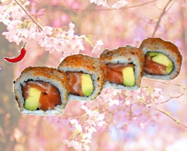 62 Uramaki de Salmón,  Aguacate, Spicy - 4p