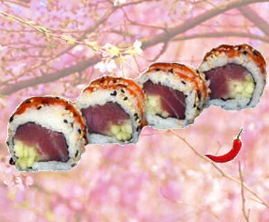 65 Uramaki de  Atún Spicy, Pepino - 4p