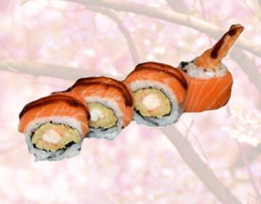 203 Uramki de Langostino, Salmón Flameado - 4p