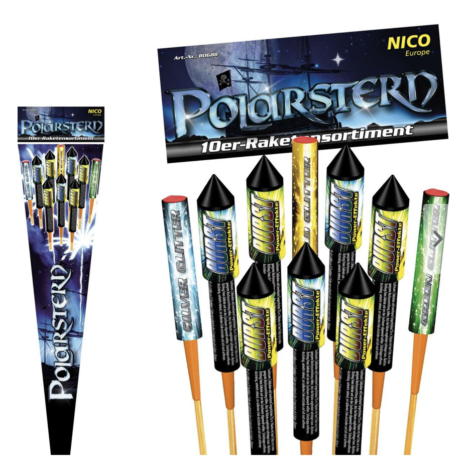 Nico Raketenset Polarstern - 10 Raketen