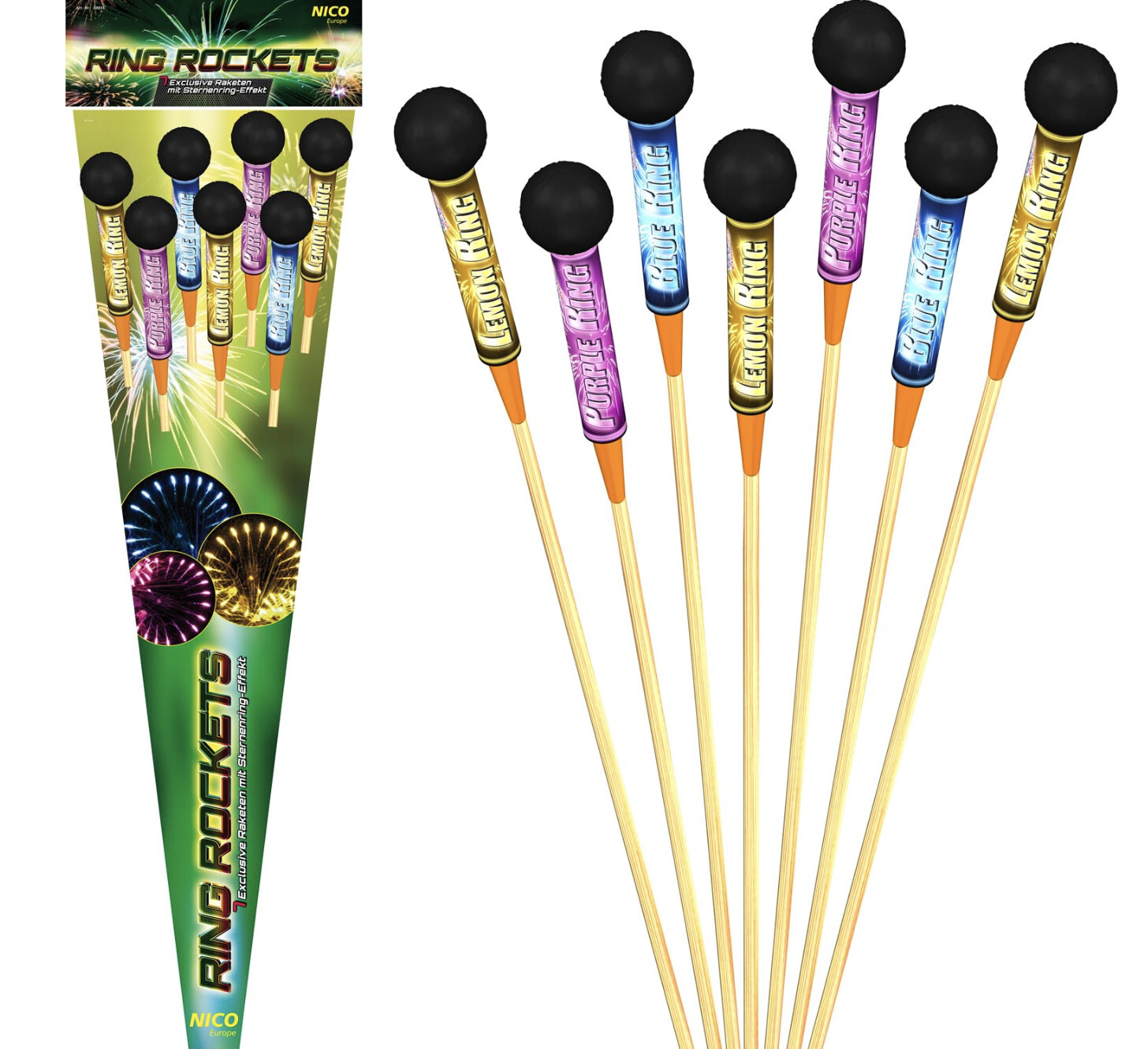 Nico Raketenset Ring Rockets - 7er Set
