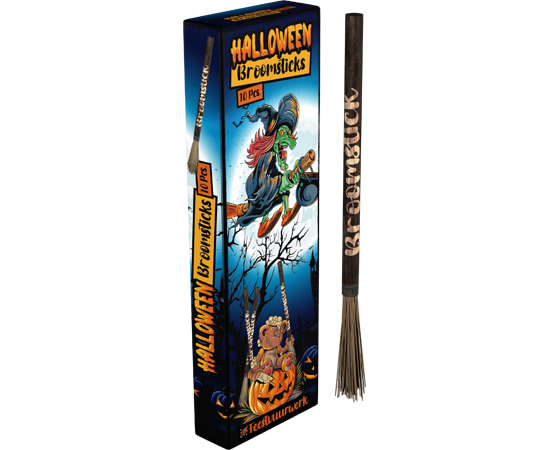 Lesli Broomsticks - Halloween Hexenbesen Handfontäne