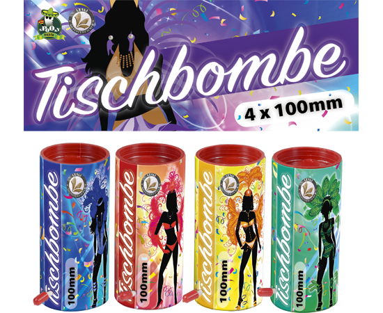 Lesli Tablebomb 10cm 4er Pack - Set Tischbomben