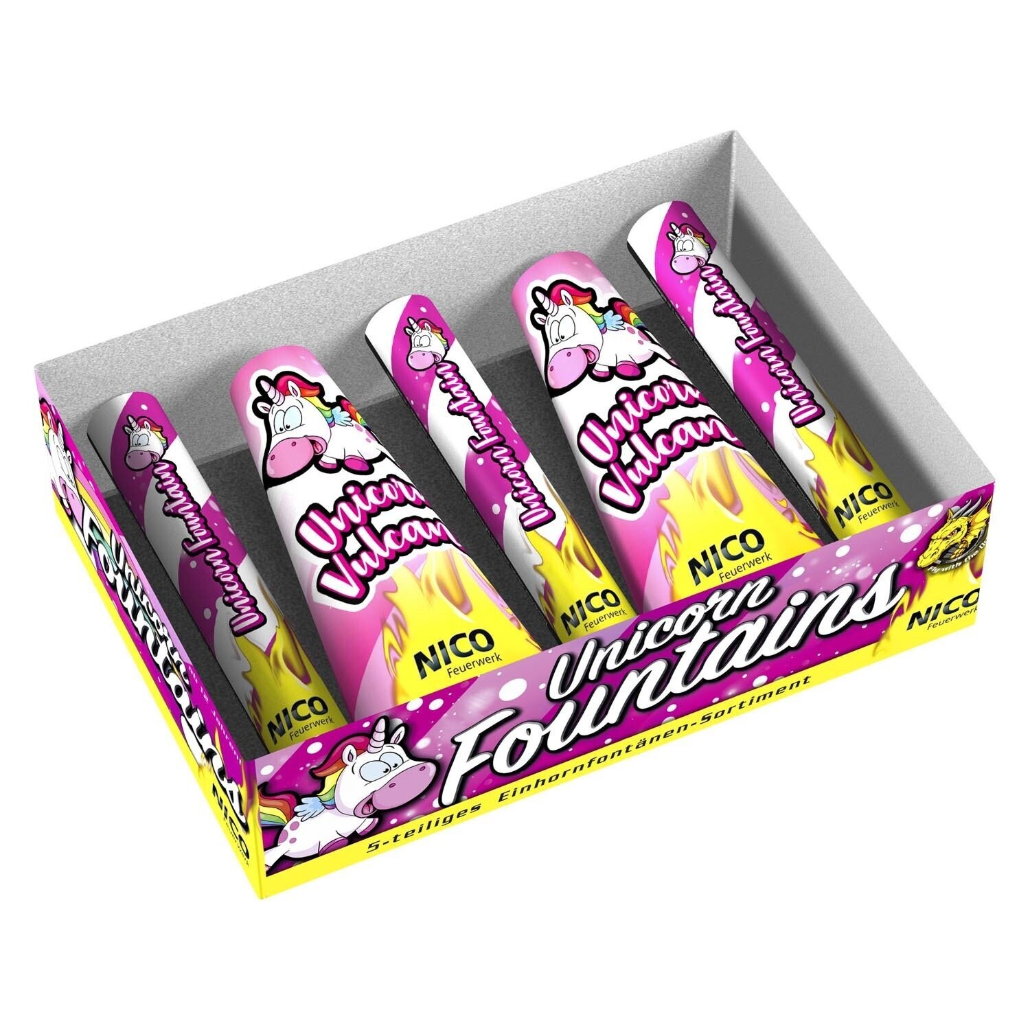 Nico Unicorn Fountains 5er Schachtel