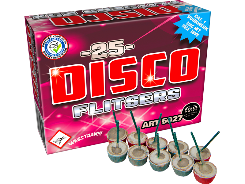 Wolff Vuurwerk Disco Flitsers - 25er Set - Stroboskop Fackeln