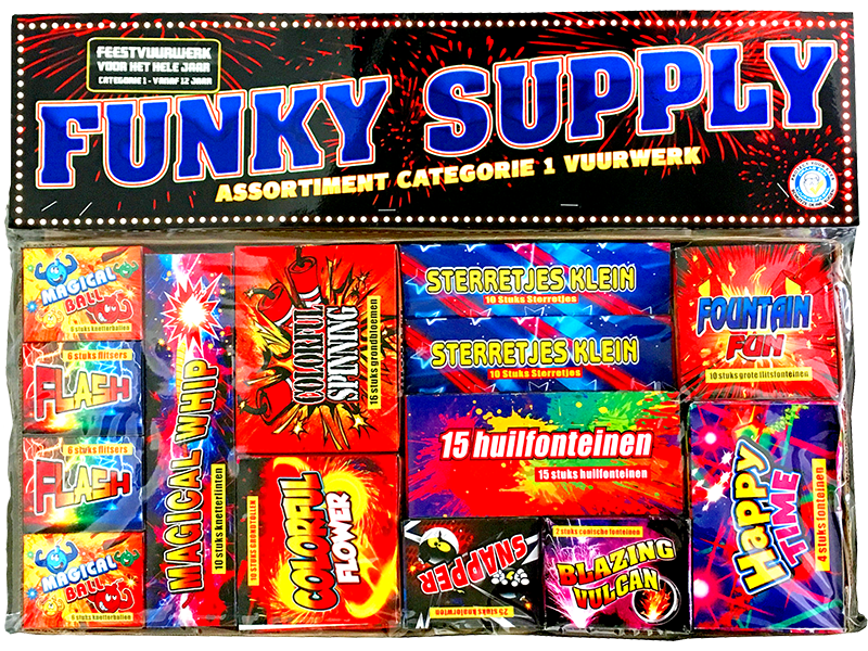 Wolff Vuurwerk Funky Supply - Jugendsortiment Wolff Vuurwerk Funky Supply - Jugendsortiment