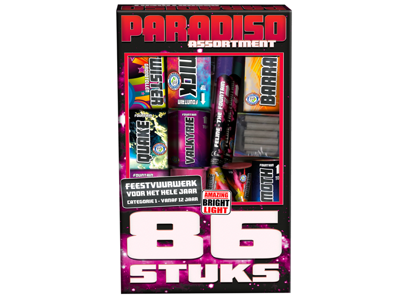 Wolff Vuurwerk Paradiso - 86tlg. Jugendsortiment