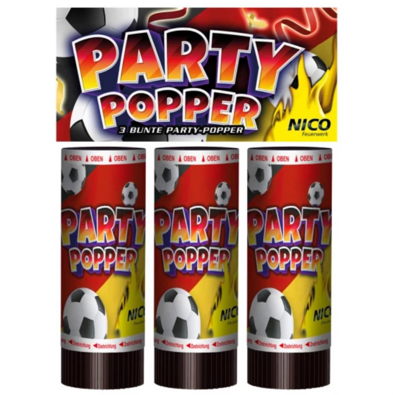 Nico Party-Popper 3er Set - EM Edition