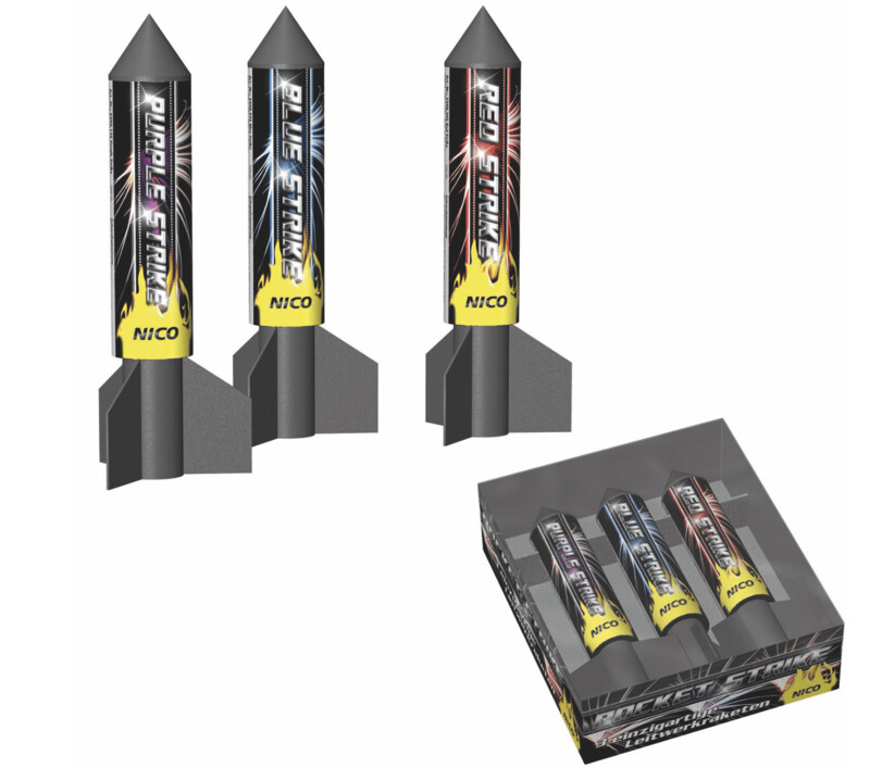 Nico Rocket Strike 3er Set Rakete ohne Stab Nico Rocket Strike 3er Set Rakete ohne Stab
