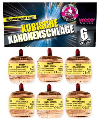 Weco Kubische Kanonenschläge 6er Weco Kubische Kanonenschläge 6er